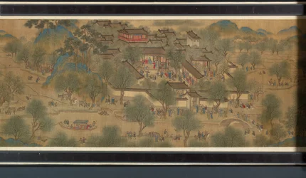 Frühlingsfest am Fluss (Detail), Handrolle